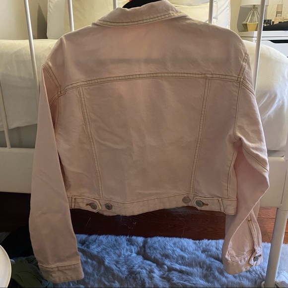 Zara Jackets & Coats Zara Pink Denim Jacket Poshmark